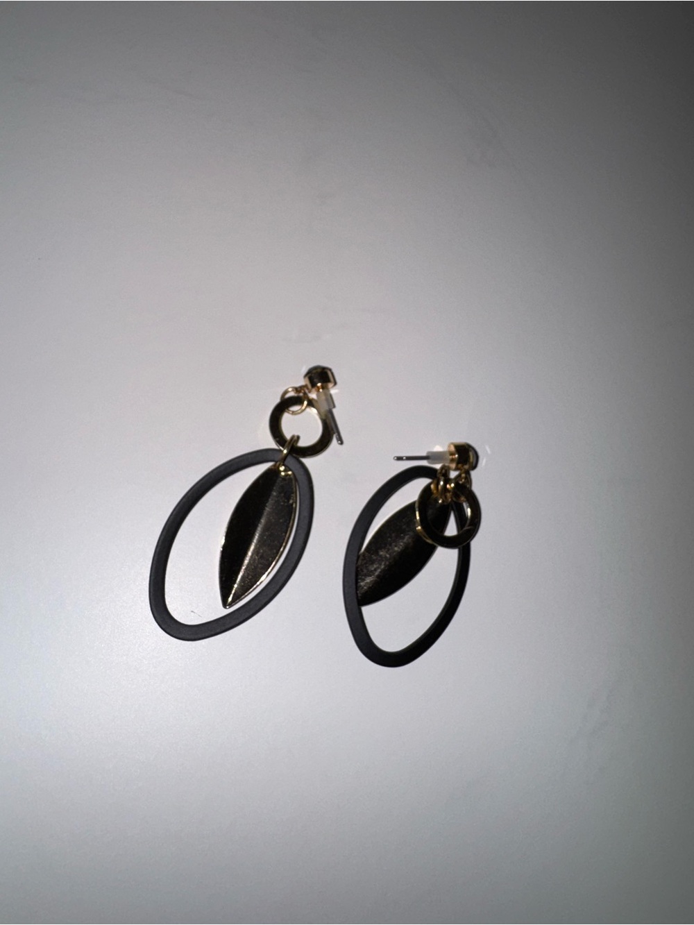 Beige and Black Woven Circle Drop Earrings - Women Jewelry - Picture 3 of 3